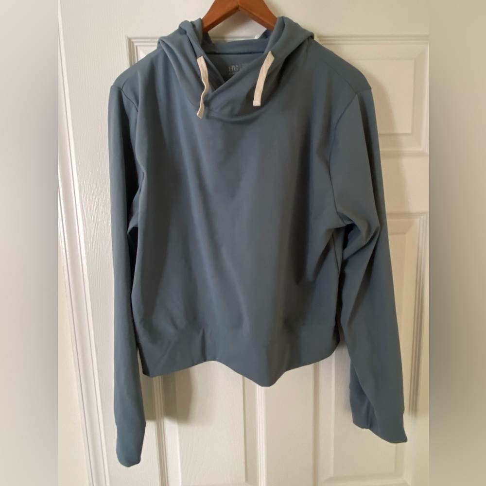 Slate blue/grey cropped hoodie